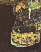 Egon Schiele City on the Blue River II (mk12) USA oil painting artist